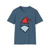 Unisex Softstyle T-Shirt Abstract Santa Hat Icy Beard Minimalist Christmas