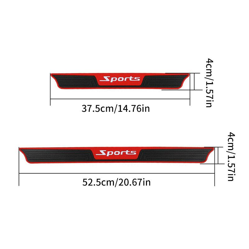 Накладка на порог автомобиля, накладка на панель, защитная панель, внутренняя резиновая полоса, 4 шт.