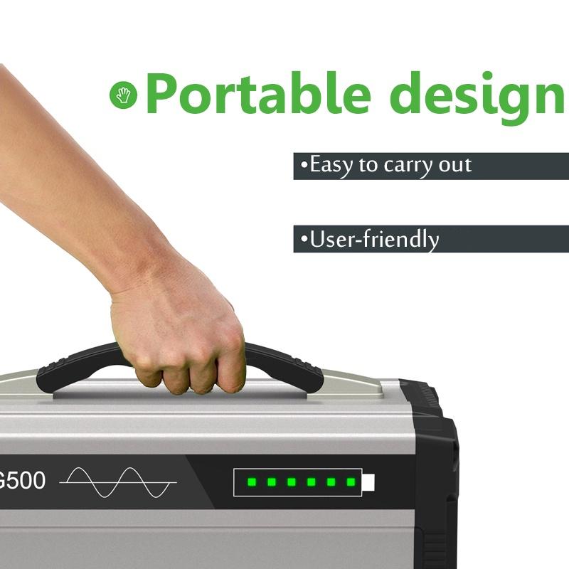 120000 мАч 500 Вт Накопитель энергии Портативный Солнечный Инвертор Генератор ИБП Чистая Синусоида Источник питания USB ЖК-дисплей