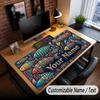 Fish Ocean Theme Custom Mouse Pad Personalized With Name Text Customized Desk Mat For Office Home Decor