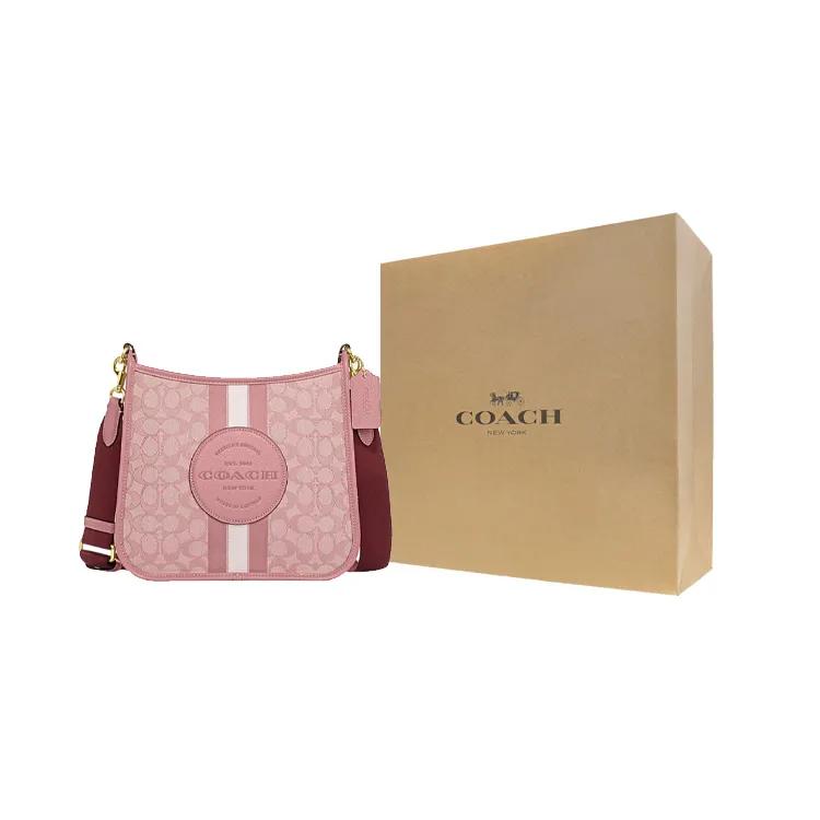 COACH Dempsey Fabric Cow Leather Shoulder Bag , Crossbody Bag Large Women's Pink (Unisex) Crossbody Bags CA195 IMP1X