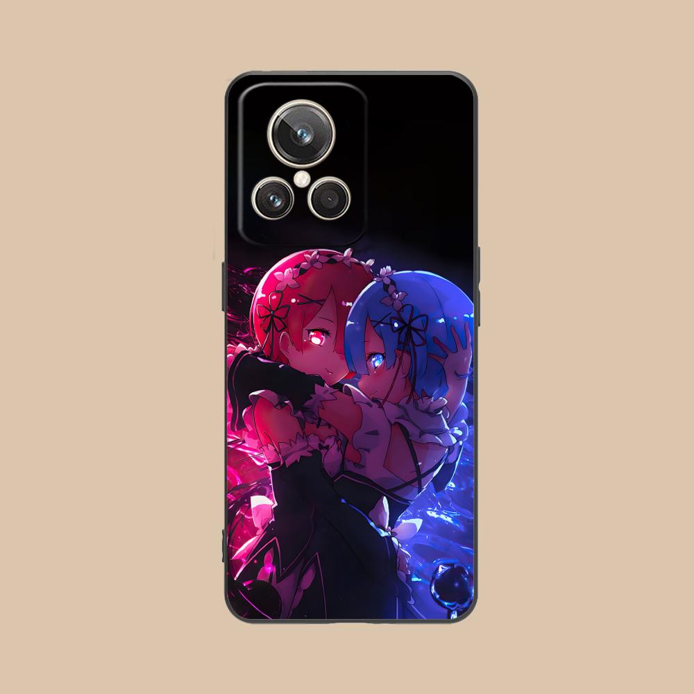 ReZero Rem Ram Matte TPU Mobile Phone Case for Realme GT 8 Neo Pro C75 73 71 C67 65 C55 53 C35 31 C20 15 Colorful Cover