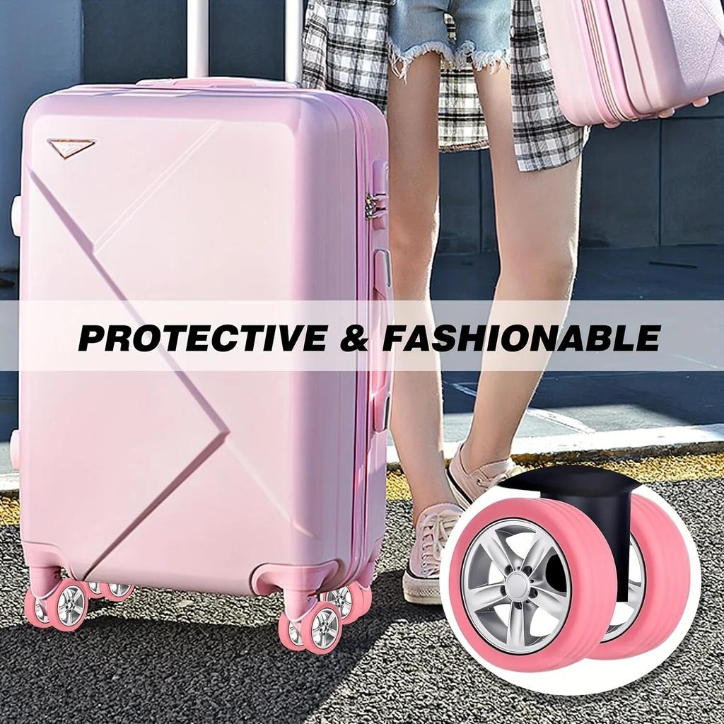 4/8PCS Luggage Wheels Protector Silicone Wheels Caster Shoes Travel Luggage Suitcase Reduce Noise Wheels Cover Accessories