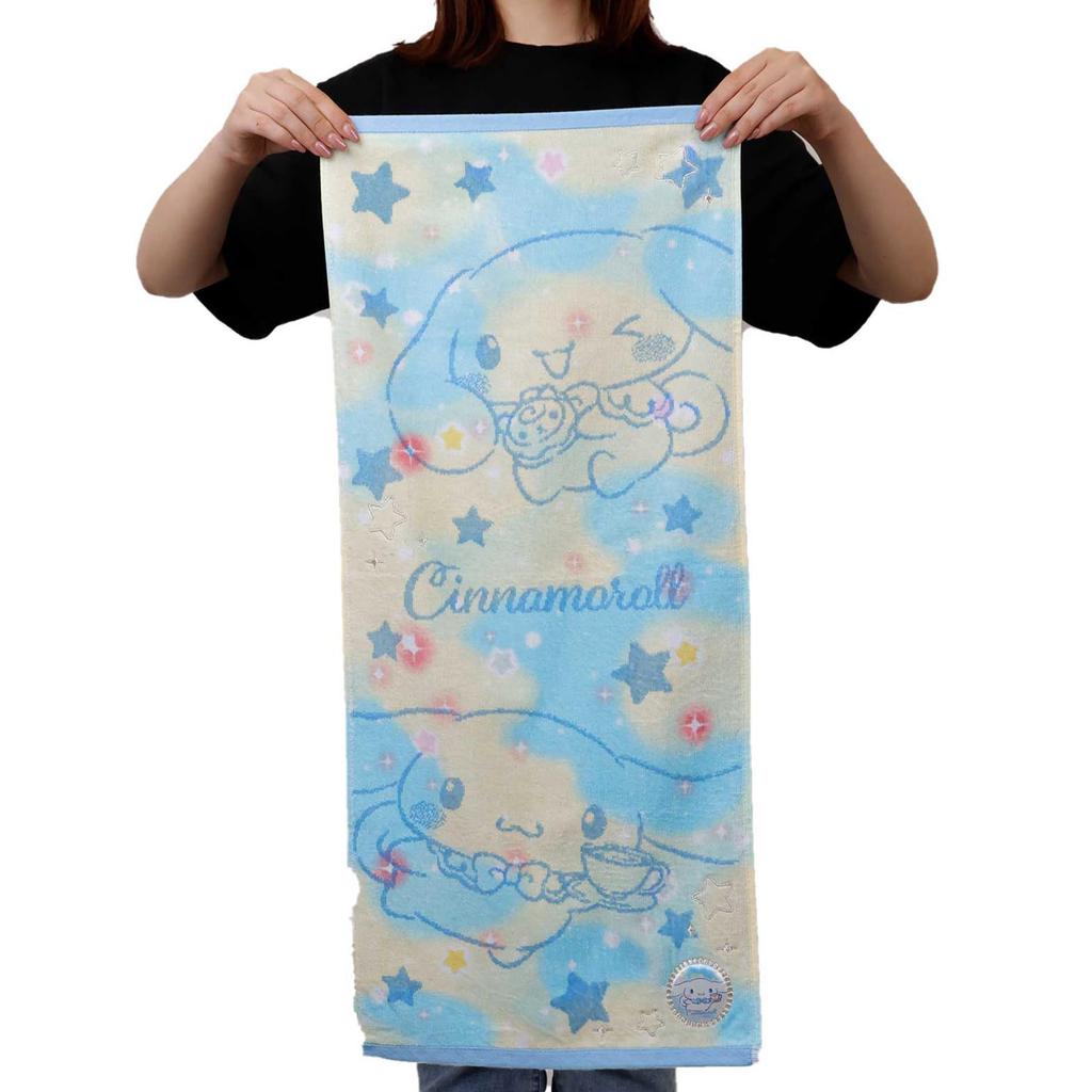 Marushin Face Sanrio Yumekira Antibacterial and Perfect as a Gift for 3725008000 Towel, Cinnamoroll, Cinnamon, Cinnamon, 100% Cotton, Deodorizing,