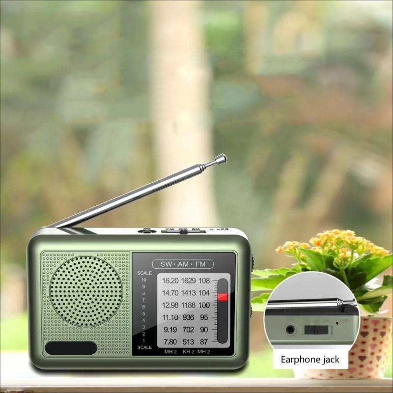 Портативное радио AM FM Коротковолновое радио AM FM Погодное радио Звуковое оборудование Отличный прием Наушники Транзисторное радио