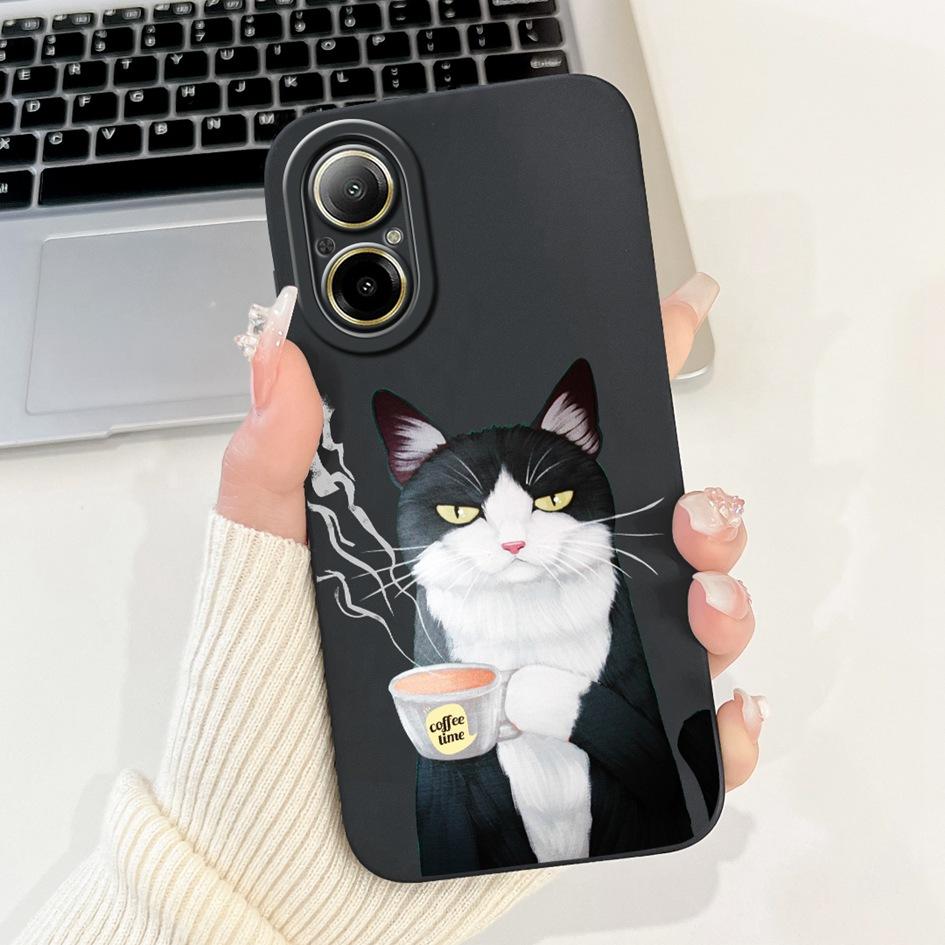 Чехол для Oppo Realme C67 4G Чехол Модный Художественный Расписной Чехлы для Телефона Цветок Мягкий Силикон Ударопрочный Задний Чехол Для RealmeC67 Coque