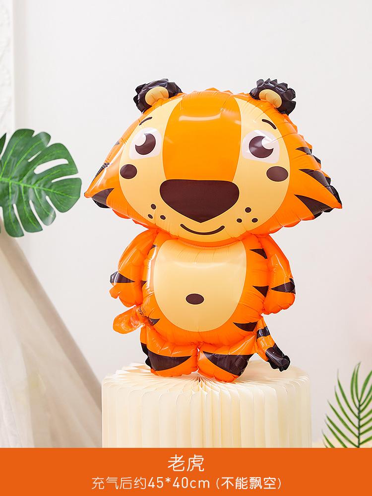 Animal Balloons Safari Jungle Kids Birthday Wildlife  Party Decoration Foil Cute Cartoon Elephant Tiger Hippo Baby Shower Balons