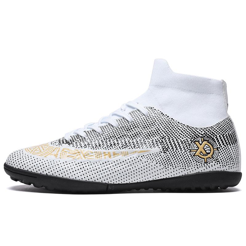 Новые бутсы C Luo с высоким верхом детские взрослые мужские и женские шиповки тренировочные искусственная трава спортивная обувь