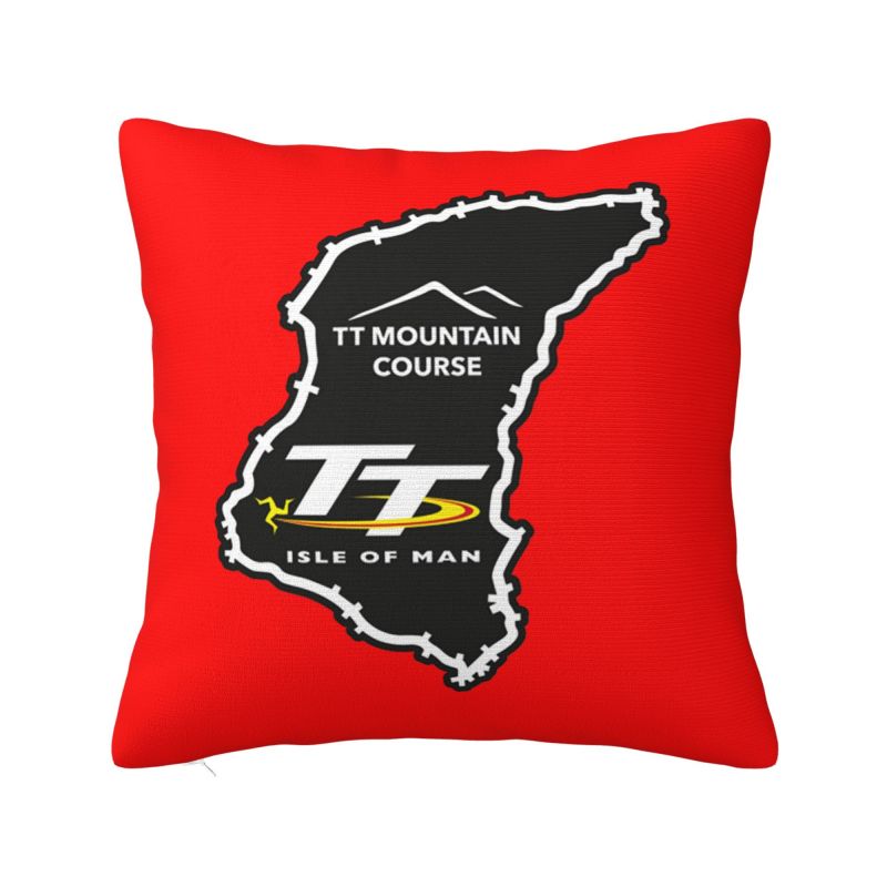 Motorcycle Sport Isle Of Man TT Races Cushion Cover cm Throw Pillow Case Living Room Decoration Sofa Chair Pillowslip