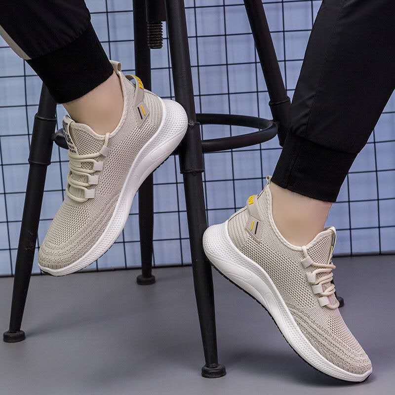 Мужская спортивная обувь 2024 года, летняя новая мужская обувь, летающая плетеная повседневная обувь, производители трендовой беговой сетчатой мужской обуви
