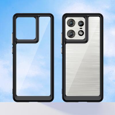 Чехол для Motorola Edge 50 Pro 5G, Гибридная защитная крышка для телефона с ТПУ рамкой и акриловой задней панелью