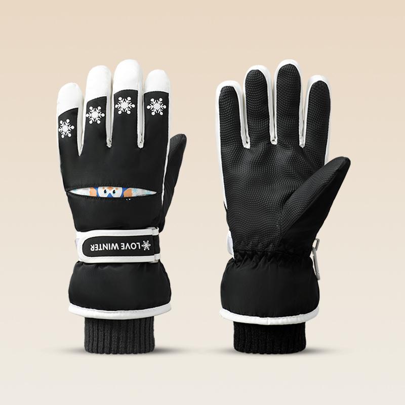 High Quality Thickening Keep Warm Sports Snowing Custom Children Winter Kid Waterproof Ski Gloves