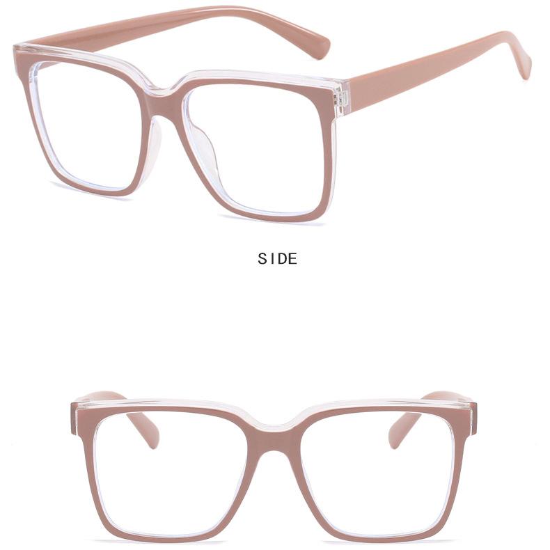 Women's Glasses Anti-Blue Light Simple Fashion Personality Retro TR90 Plain Glasses Commuter Student Travel Glasses