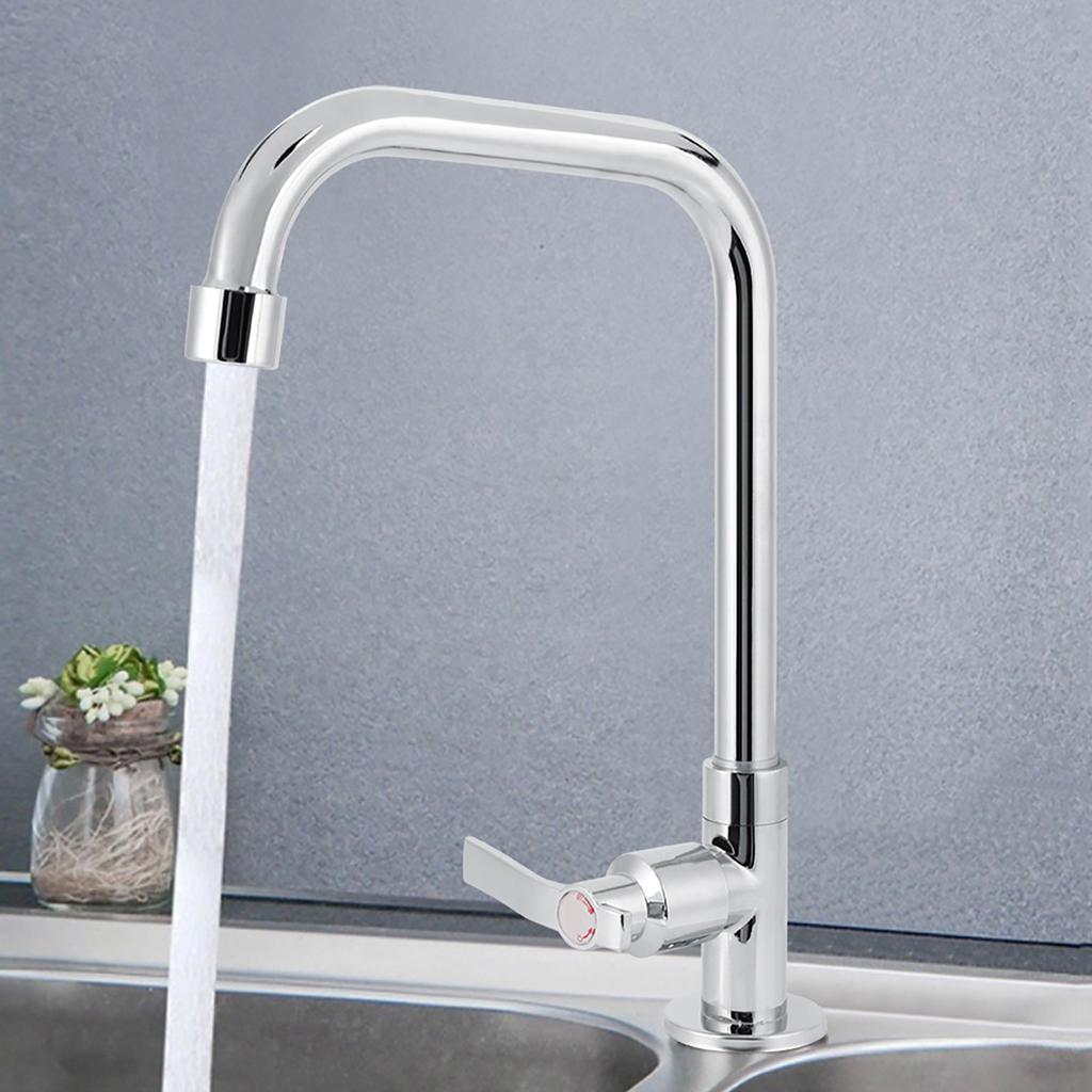Modern G1/2in Single Handle Kitchen Sink Water Faucet Single Cold Water Tap Home Accessory