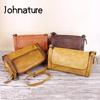 Vintage Women Bag Hand Painted Genuine Leather Shoulder Bags Leisure Solid Color Soft Cowhide Messenger Bag