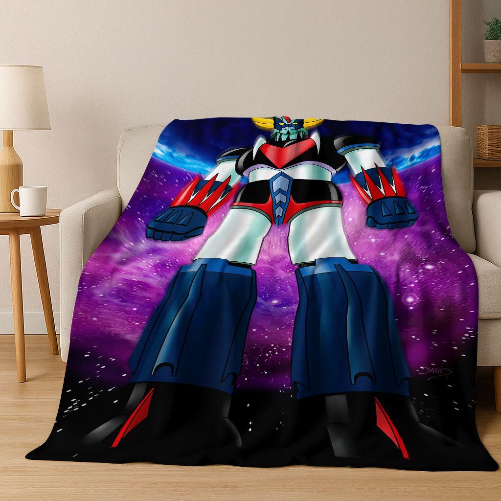 26 Style UFO Robot Grendizer U Cartoon Flannel Blanket,Cozy Soft Throw Blanket for Home Bedroom Bed Sofa Picnic Cover Gift Kid