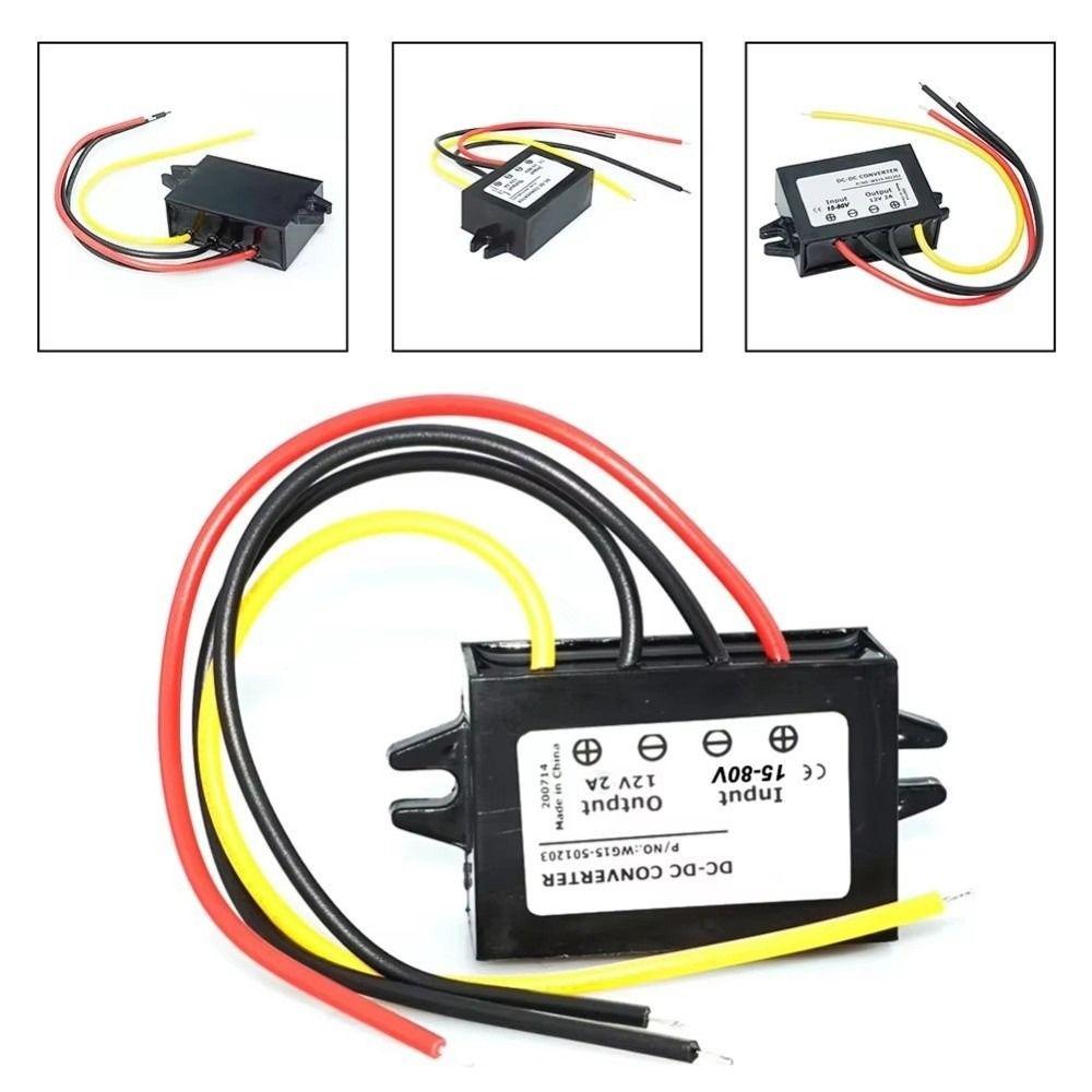 DC 15V-80V To DC 12V 2A Step-Down Converter Step-Down Voltage Reducer Buck Regulator Voltage Regulator Power Supply