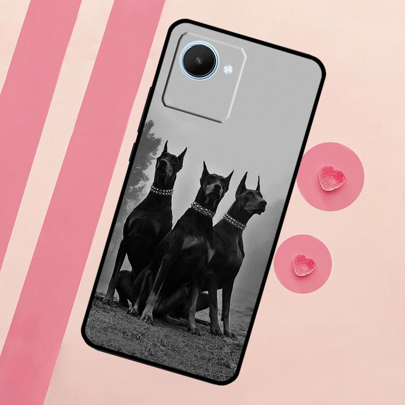 Dachshund Doberman Dog Case For Realme C55 C53 C35 C33 C31 C30 C21Y C25s C15 C11 GT Neo 5 3T 2T 9 10 11 Pro Plus