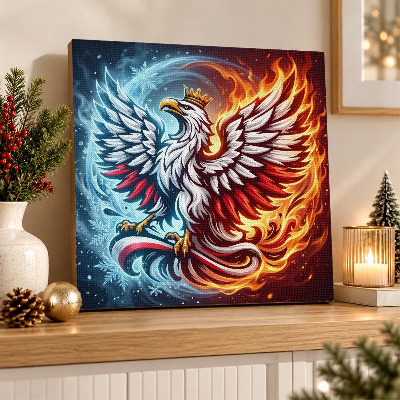 Poland Football Diamond Painting Kit 5D Full Drill DIY Diamond Mosaic Wall Art Home Decor