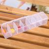 Tablet Boxes 7 Compartments Storage Open Buckle Design Visible Pill Organizers for Office