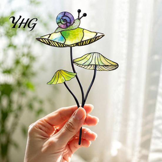 Garden Gifts for Women Colorful Planter Insert Stake, Double-Sided, Flower Pot Decor Metal Decorations Insect Animal Stake Plant Pots Bed Decoration