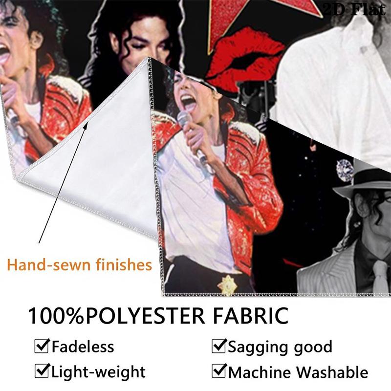 King of Pop Wall Tapestry Aesthetic Wall Hanging Printed Fabric Blanket Decorative Tapestries for Bedroom Living Room Home Decor
