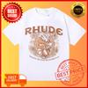 Летняя винтажная футболка Rhude, все размеры, унисекс