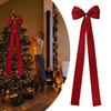 Oversized Christmas Tree Topper Bow 16 X 57 Inches Streamers Festive Holiday Decorations 1pcs S H1O0