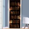 Наклейка на дверь из ПВХ, винтажная деревянная книжная полка, барная стойка, настенные наклейки, фреска, 3D декор