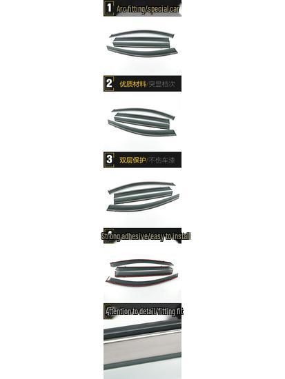 2020 Song PLUS Rain Guards: 3D Stainless Steel Deflectors Trim Accessory