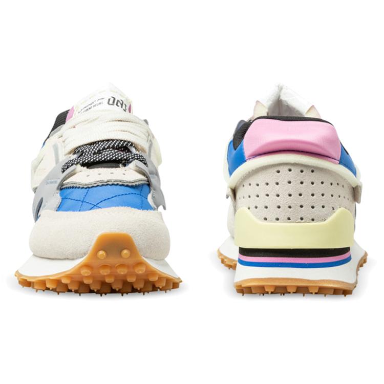 Li Ning 001 Беговые кроссовки Женские Низкие Белый/Серый/Синий AGCP382-6