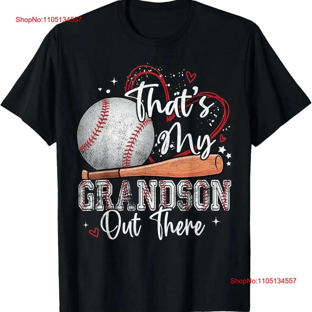 Thats My Grandson Out There Baseball Grandma Mothers Day T Shirt S XL vintage Washed Unisex Stylish Top For Everyday Wear