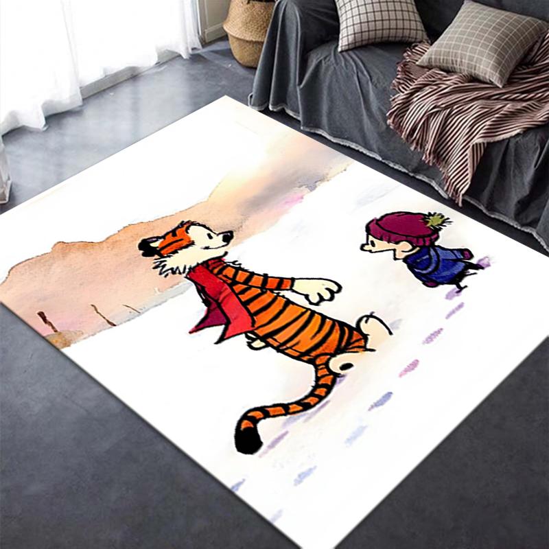 2025 New Calvin and Hobbes Carpet Rug for Living Room Bedroom Home Sofa Decoration,Kids play Non-slip Floor Mat