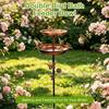 Bird Bath for Outside 118cm 2-Tier Metal Birdbath Feeder Bowls for Garden Patio Yard Lawn Decor 5-Pronged Base