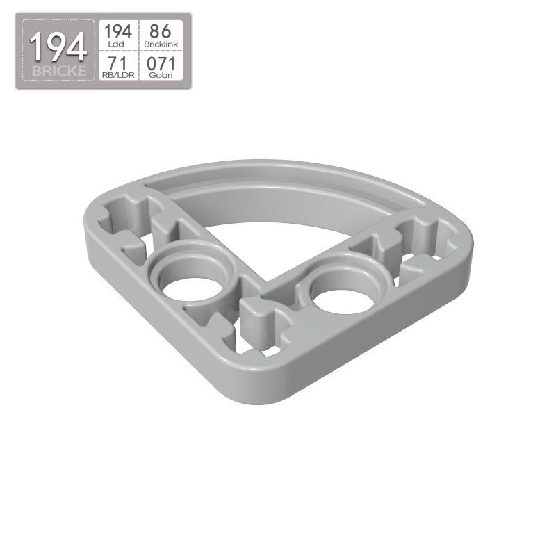 BRICKE 3x3 Изогнутый Шарнир (тонкий) Совместимо с конструктором Lego 32249