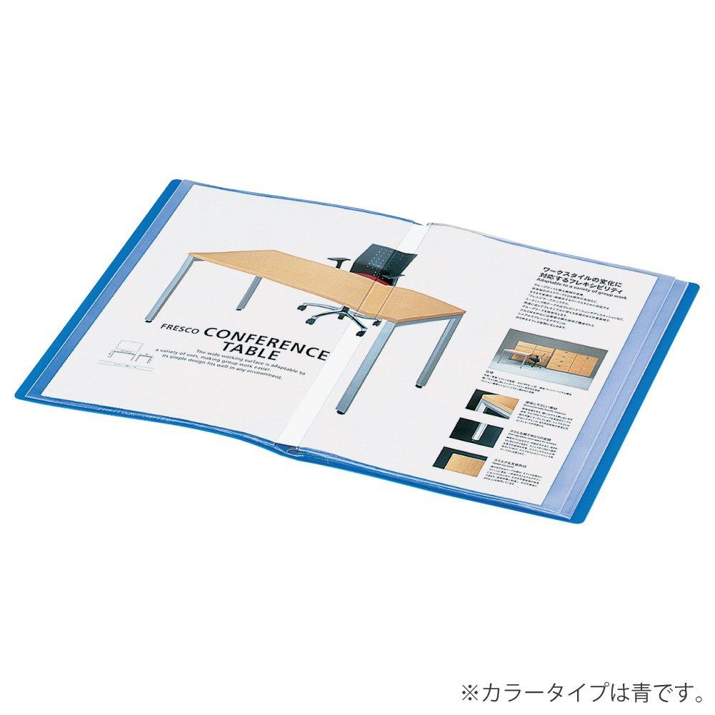 KOKUYO File Clear Book Basic Fixed Type Side Throw A4 40 Pockets Blue La-B220B
