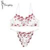 Французские Сладкие Сексуальные Сетчатые Комплекты Бюстгальтеров Красивая Цветочная Вышивка Цветочные Стринги