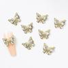 20Pcs Butterfly Nail Charms Shining Rhinestones Inlay Faux Crystal 3D Charms DIY Manicure Accessories Nail Art Jewelry Phone Case Decorations