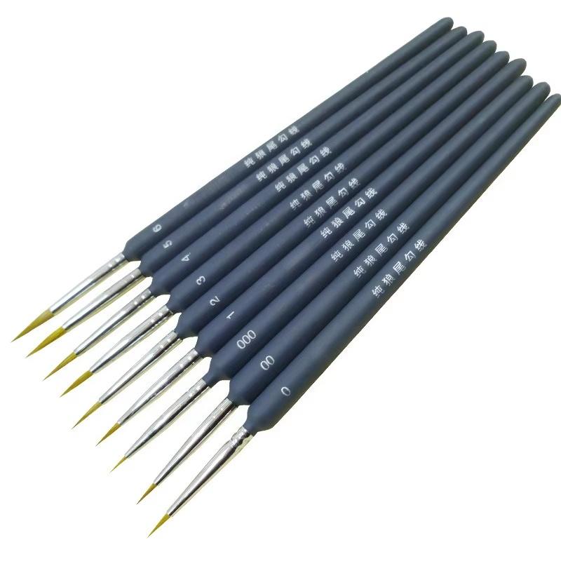 Number Painting Brush Miniature Paint Brush Set Professional Nylon Number Painting Brush Hook Line Pen Hand Painted A3