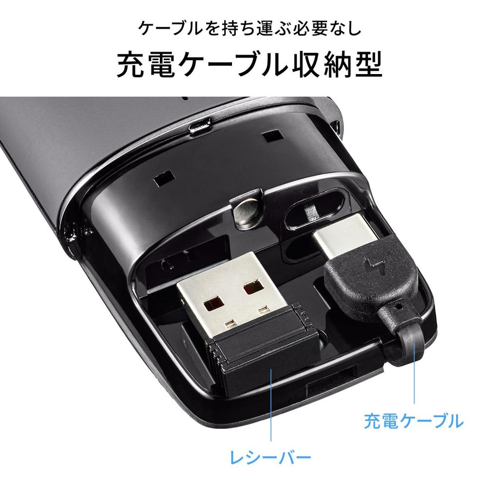 Сверхмаленькая мобильная мышь Sanwa Direct SLIMO, беспроводная Bluetooth, совместимая с USB-A, тихая, перезаряжаемая, легкая, 42 г, с подставкой/чехлом для хранения,