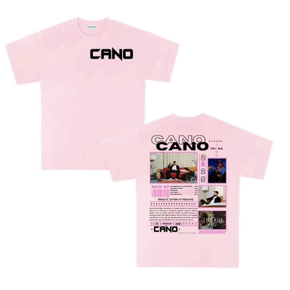 Rapper Cano Triana Tour 2025 Graphic T Shirt Men's Hip Hop Punk Short Sleeve T-shirt Oversized Unisex Cotton T Shirts Streetwear