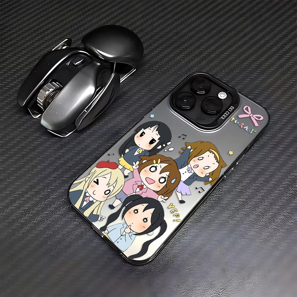 Милая японская аниме-девушка K-ON Чехол для телефона Для iPhone 17 16 15 14 13 12 11 mini Pro Max X XR XSMAX 8 Air Plus Противоударный Матовый Задник