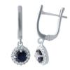 Серебряные серьги с натуральным сапфиром 2.175ct (1987308)