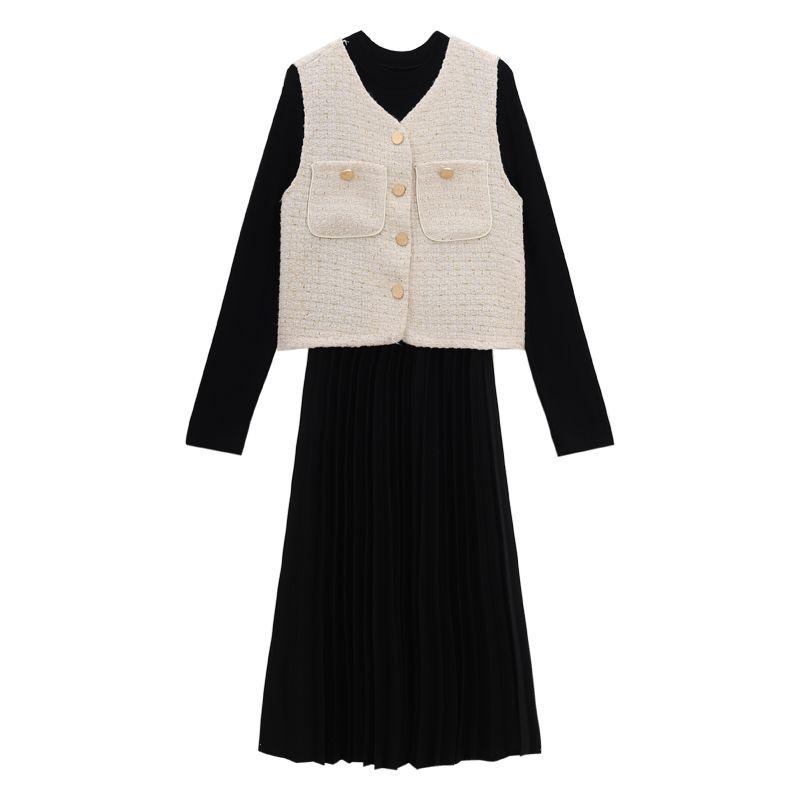 Жилет без рукавов, куртка, универсальный женственный стиль, многослойный жилет с V-образным вырезом