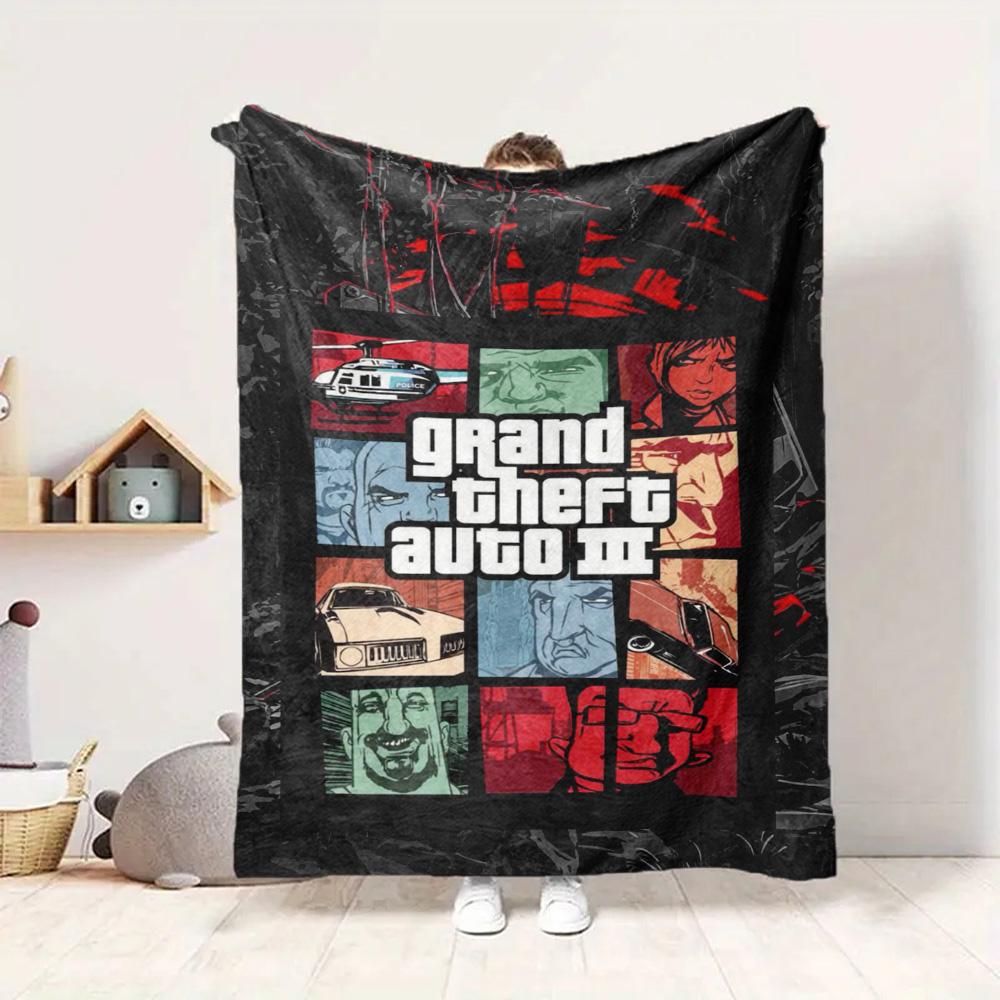 Gta Iii Cover Flannel Blanket Throw Blanket Soft Warm Sofa Bed Camping Home Decor Unique Christmas Gift C9211703