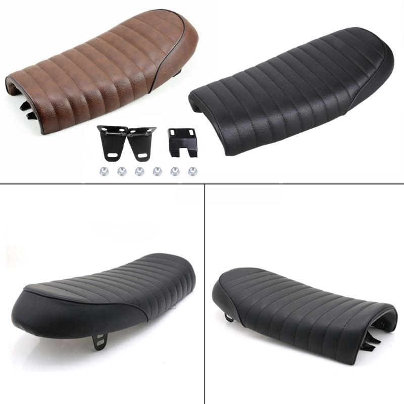 Винтажный удобный мотоцикл Cafe Racer Flat для сиденья Retro Leather Cushion Saddle Seats Motorcycle Retro для сиденья Cus