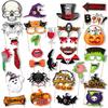 30PCS Halloween Photo Booth Props Kit Scary Party Decor Supplies Pumpkin Skull Glasses Photobooth Accessories For Halloween