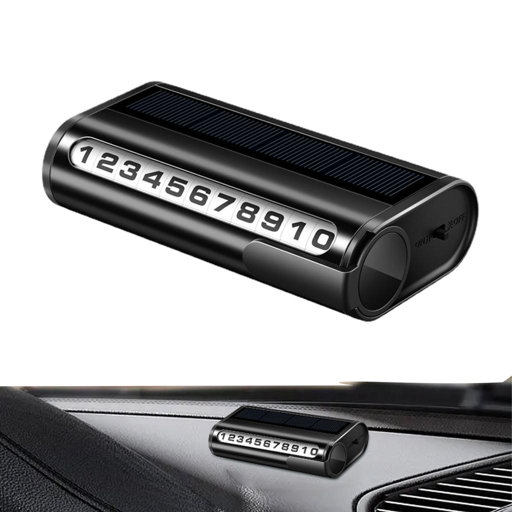 Номерной знак для парковки автомобиля, светящаяся карта для парковки автомобиля, солнечная зарядка, временная стоп-карта с номером телефона для украшения автомобиля, аксессуар