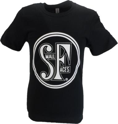 Unisexs Black Official Small Faces Logo T Shirt