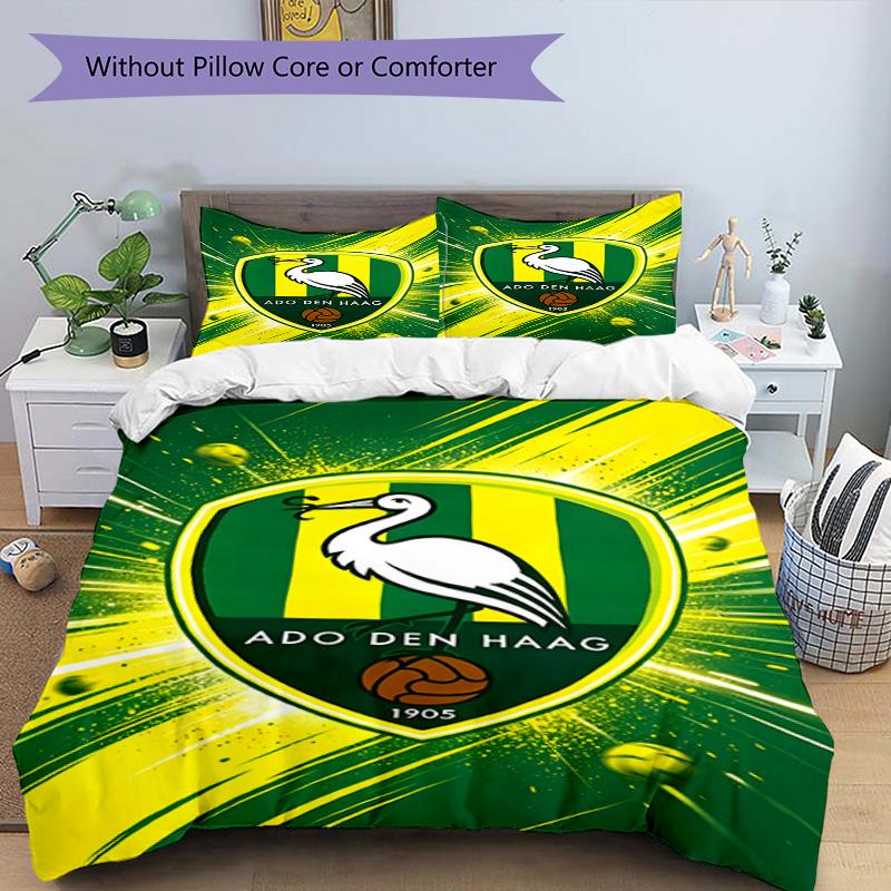 3pcs Duvet Cover Set (1*Duvet Cover + 2*Pillowcase, Without Core), ADO Den Haag Print Bedding Set, Bedroom Decor, All‑Season, Birthday Gift